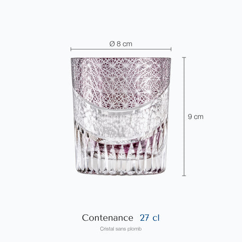 Dimensions : Verre à Whisky Original Brut · Murasaki (hauteur 9 cm, diamètre 8 cm, contenance 27 cl)