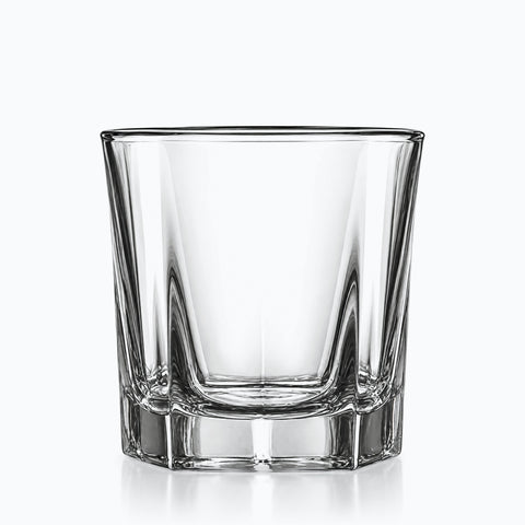 Verre à Whisky Pentagone, sur fond blanc