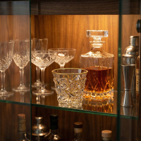 Verre à Whisky Prisme Doré | Facettes Prismatiques - Verasco