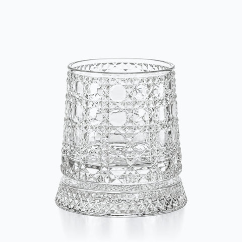 Verre à Whisky Socle en Verre Quadrillage · Perron, sur fond blanc