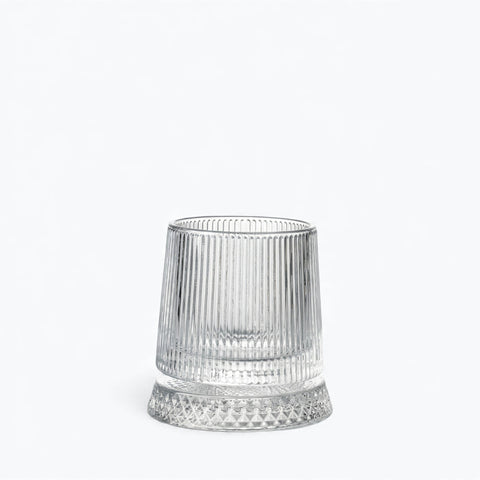 Verre à Whisky Socle en Verre Strié | Art Déco - Verasco