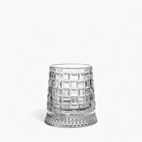 Verre à Whisky Socle en Verre Tressé | Motif Cannage - Verasco