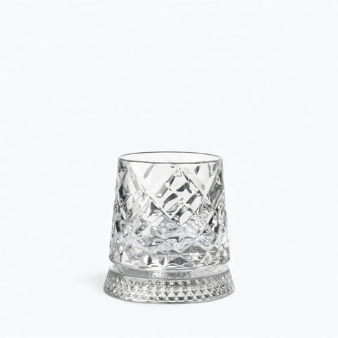 Verre à Whisky Socle Verre Damier | Taillé - Verasco