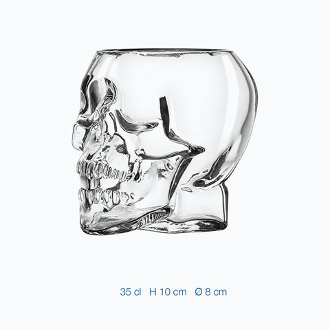 Dimensions : Verre à Whisky Tête de Mort