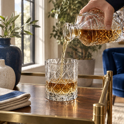 Cristal Verre à Whisky Ancien, en service
