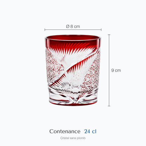 Dimensions : Verre Angélique (hauteur 9 cm, diamètre 8 cm, contenance 24 cl)