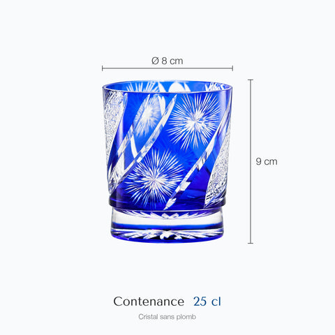 Dimensions : Verre Senko (hauteur 9 cm, diamètre 8 cm, contenance 25 cl)