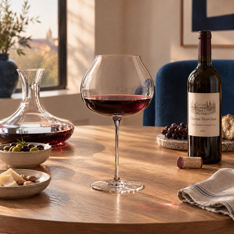 Verre à Vin Ballon, mise en situation à table