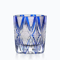 Verre Bleu Losange, sur fond blanc