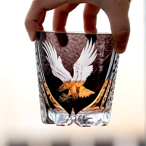 Verre Chasseur | Aigle Cristal Gravé - Verasco