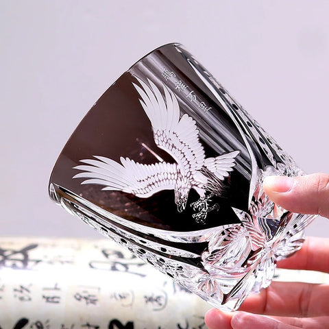 Verre Chasseur | Aigle Cristal Gravé - Verasco