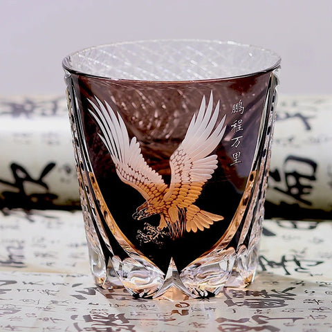 Verre Chasseur | Aigle Cristal Gravé - Verasco