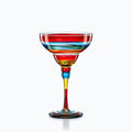 Verre cocktail coloré, Verre Cocktail Couleur, sur fond blanc