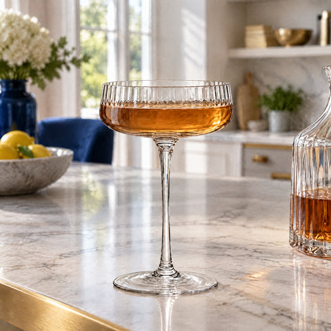 Verre Cocktail Coupe, en service