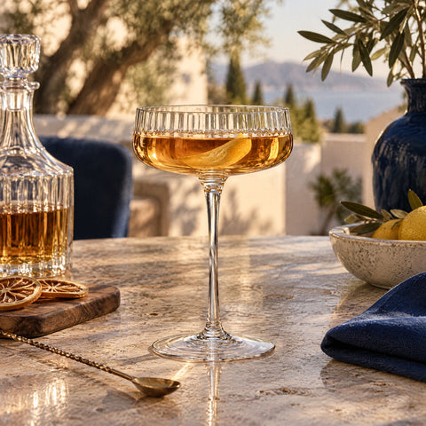 Verre Cocktail Coupe, mise en situation à table