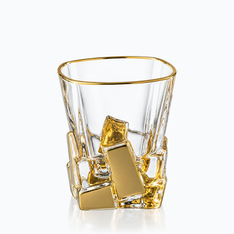 Verre Design Doré · Lingot, sur fond blanc
