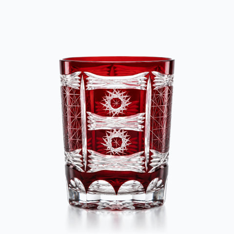Verre Edo Kiriko · Amatsumara, sur fond blanc