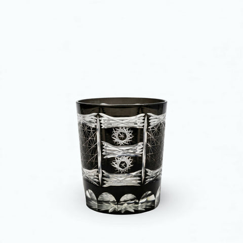Verre Edo Kiriko Amatsumara | Rouge et Noir - Verasco Amatsumara onyx