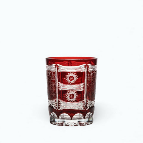 Verre Edo Kiriko Amatsumara | Rouge et Noir - Verasco Amatsumara rubis