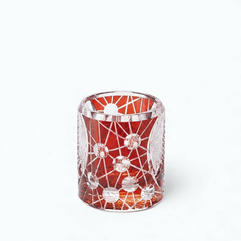 Verre Edo Kiriko Atomique | Bicolore - Verasco Atomique rubis