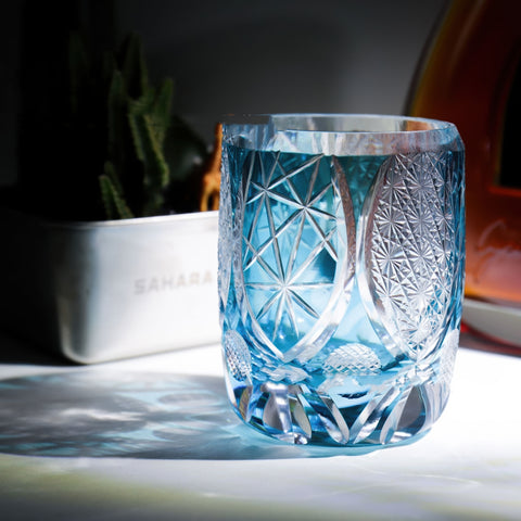 Verre Edo Kiriko Météorite | Cristal Fait Main - Verasco