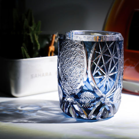 Verre Edo Kiriko Météorite | Cristal Fait Main - Verasco