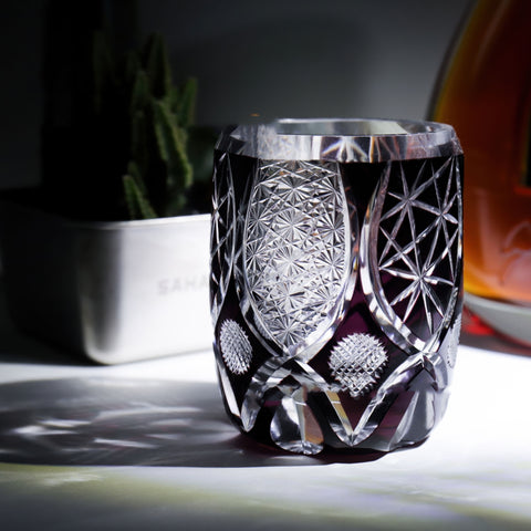 Verre Edo Kiriko Météorite | Cristal Fait Main - Verasco