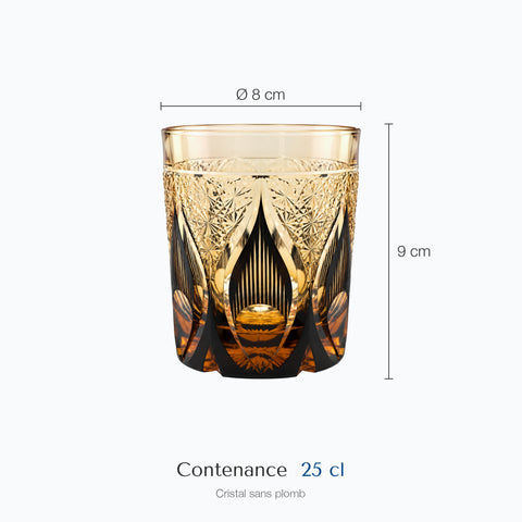 Dimensions : Verre Yuhi (hauteur 9 cm, diamètre 8 cm, contenance 25 cl)