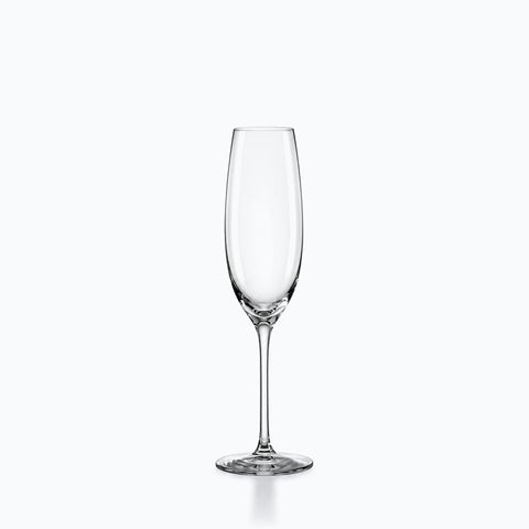 Verre Champagne Flûte, sur fond blanc