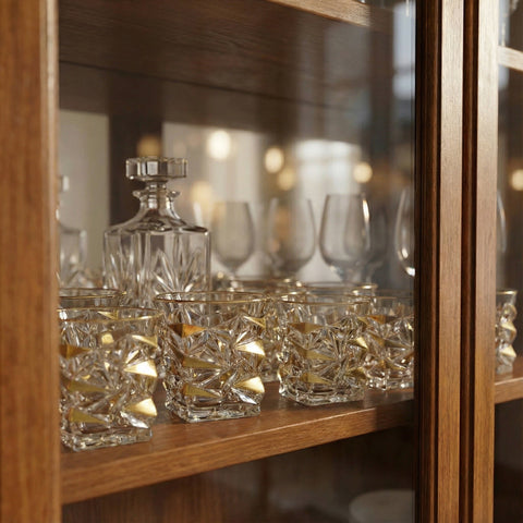 Verre Gravé Doré | Cristal Taillé Or - Verasco