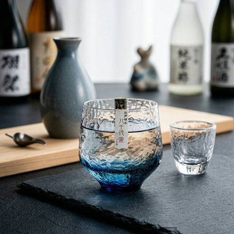 Verre Japonais Fond Saphir | Edo Kiriko - Verasco