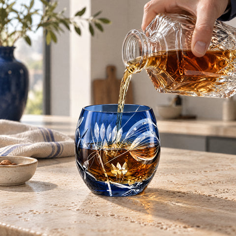 Verre Kiriko Coloré, en service