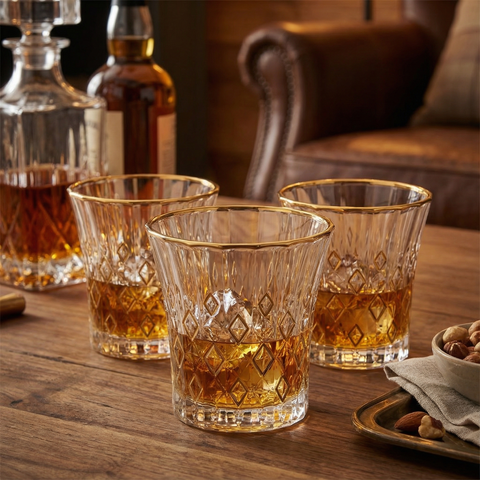 Verre Liseré Doré | Design Taillé - Verasco