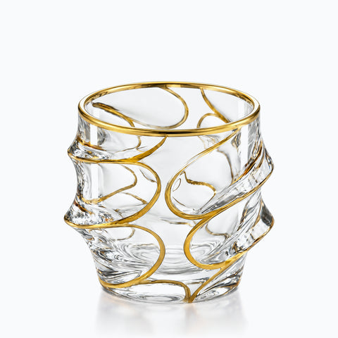 Verre Liseré Or · Lacet, sur fond blanc