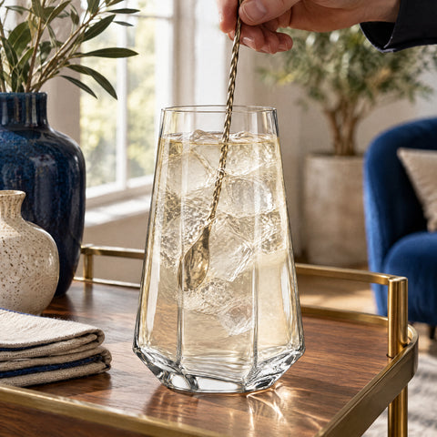 Verre Long Drink, en service