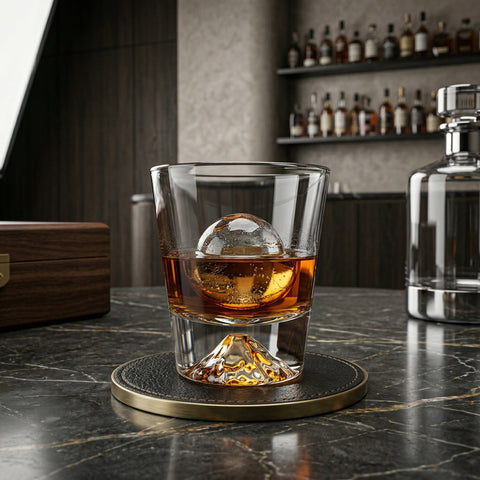 Verre Montagne | Design Edo Glass, Coffret Bois - Verasco