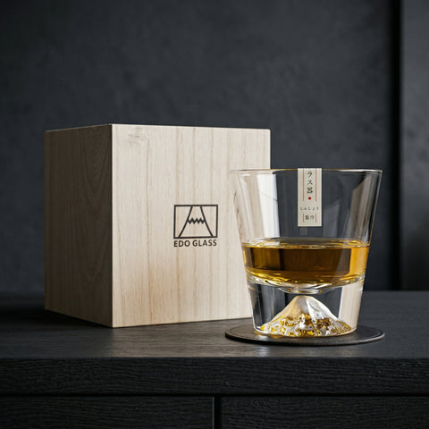 Verre Montagne | Design Edo Glass, Coffret Bois - Verasco