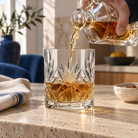Verre Old Fashioned, en service