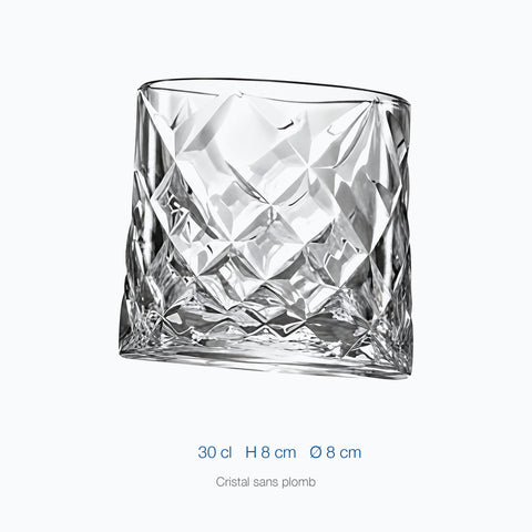 Dimensions : Verre à Whisky Penché