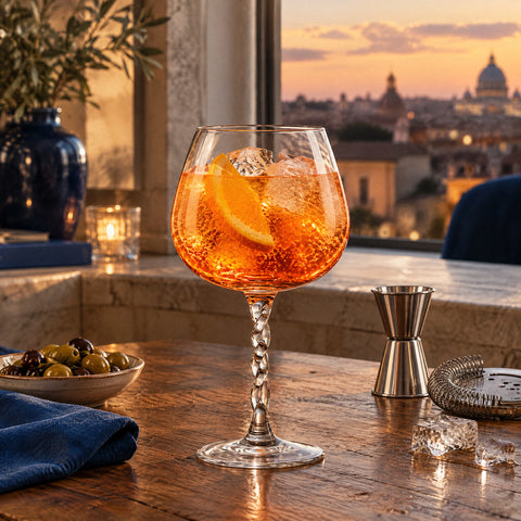 Verre à Spritz, mise en situation à table