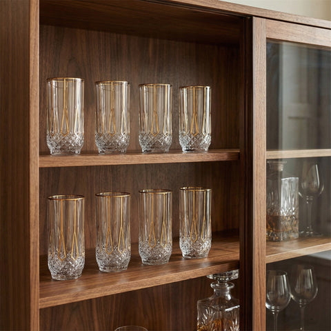 Verre Transparent et Doré | Design Art Déco - Verasco