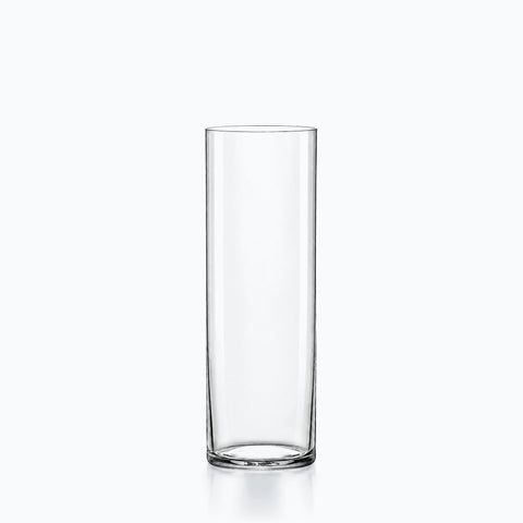 Verre tube cylindrique en cristal transparent, paroi droite lisse, sans pied