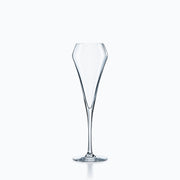 Verre à Tulipe Champagne Jacinthe, sur fond blanc