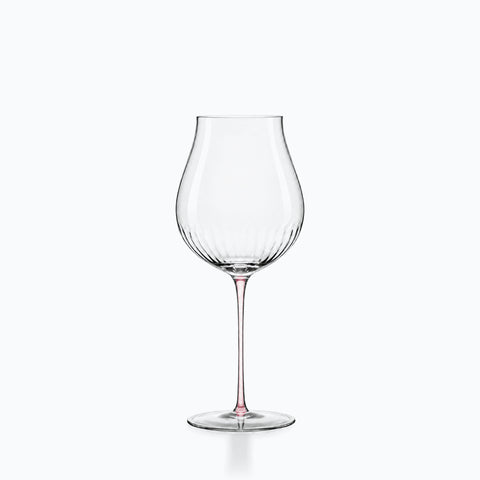 Verre Tulipe Cristal Vibrato rose