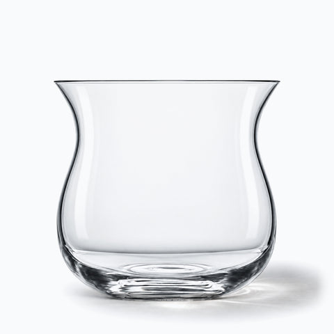 Verre tulipe sans pied Géode seul sur fond blanc, ombre portée