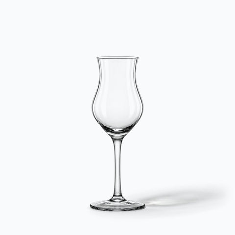 Verre Tulipe Whisky Gravé, avec son ombre portée, sur fond blanc