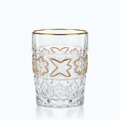 Verre Vintage Doré · Blason, sur fond blanc