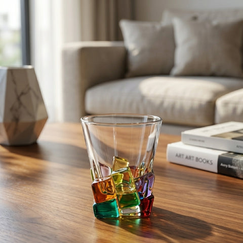 Verre Whisky Couleur | Mosaïque Multicolore - Verasco