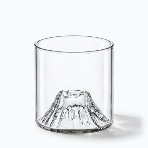 Verre à Whisky Mont Fuji · Sengen, avec son ombre portée, sur fond blanc