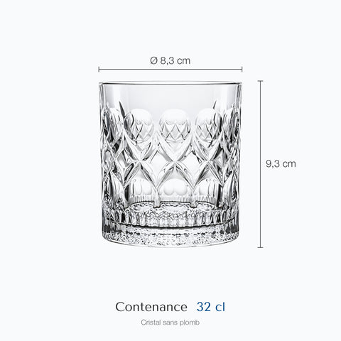 Dimensions : Verre Whisky Peaky Blinders (hauteur 9,3 cm, diamètre 8,3 cm, contenance 32 cl)